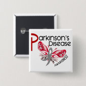 Parkinsons Krankheit SCHMETTERLING 3,1 Button (Vorne & Hinten)