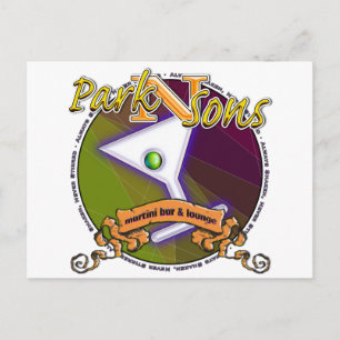 Parkinsons Martini Bar Immer schütteln Postkarte