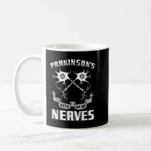 Parkinsons Nerves Degenerative Störung Gray Ribbo Kaffeetasse