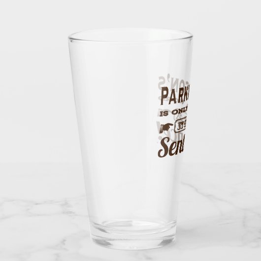 Parkinsons nur ein Wort Glas (Rechts)