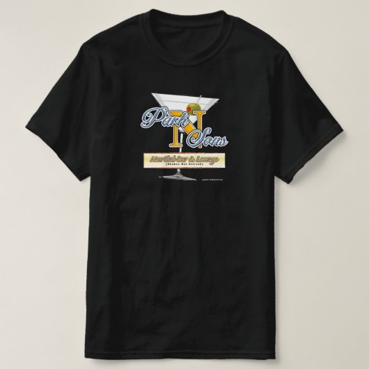 Parkinsons (Park N Sons) Martini Bar und Lounge T-Shirt (Design vorne)