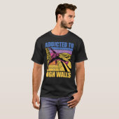 Parkour additcted to high walls funny saying T-Shirt (Vorne ganz)