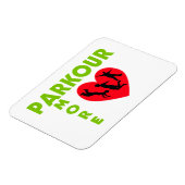 Parkour Amore mit Herz Magnet (Linke Seite)