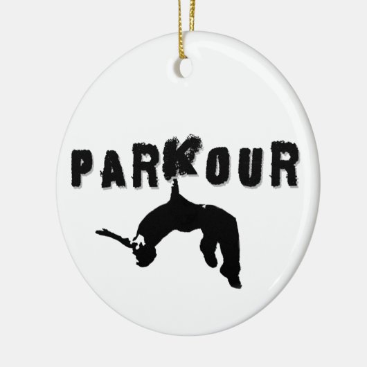Parkour Athlet Keramikornament (Links)