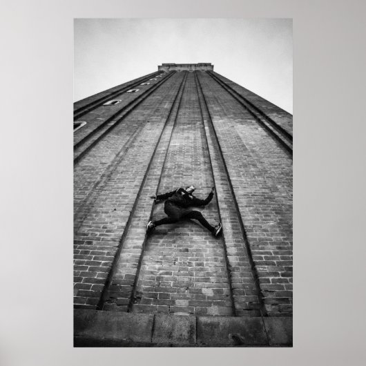 Parkour Athlete Klettersteig San Marco Tower Poster (Vorne)