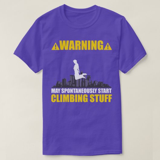 Parkour Bouldering amp Klettern Retro T-Shirt (Design vorne)