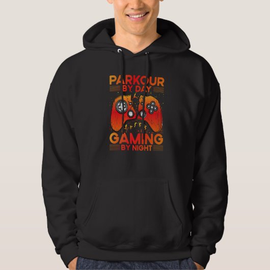 Parkour by Day Gaming by Night Premium Hoodie (Vorderseite)