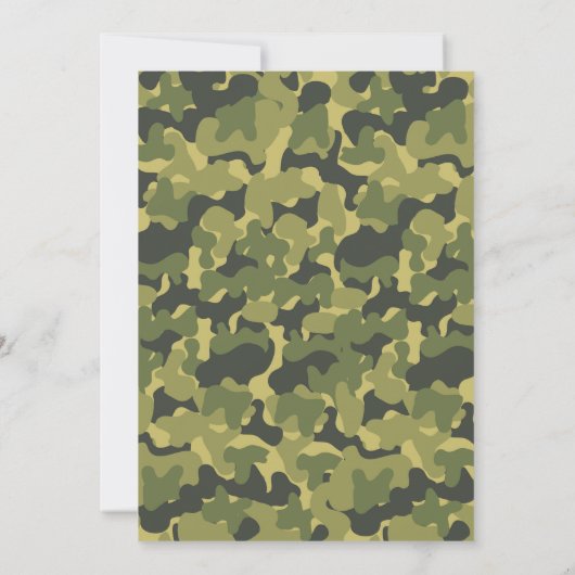 Parkour Dart Gun Fun Aim Shoot Camouflage Geburtst Einladung (Rückseite)