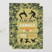 Parkour Dart Gun Fun Aim Shoot Camouflage Geburtst Einladung (Vorne/Hinten)