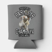 Parkour-Eichhörnchen - lustiges Freeruning Dosenkühler (Rückseite)