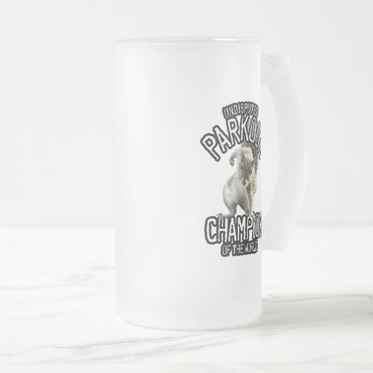 Parkour-Eichhörnchen - lustiges Freeruning Mattglas Bierglas (VorderseiteRechts)
