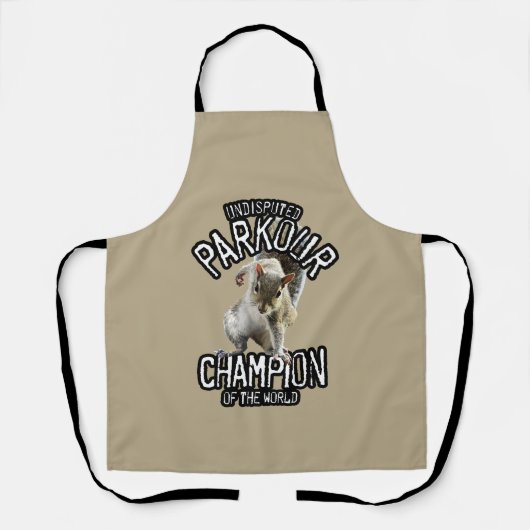 Parkour-Eichhörnchen - lustiges Freeruning Schürze (Vorderseite)