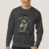 Parkour-Eichhörnchen - lustiges Freeruning Sweatshirt (Vorderseite)