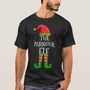 Parkour Elf Familie Matching Weihnachtsgruppe Funn T-Shirt