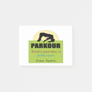 Parkour-Every Journey ist eine andere eigene Reise Post-it Klebezettel
