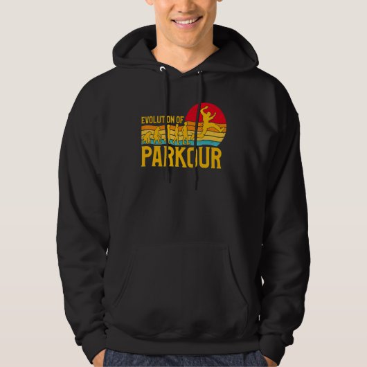 Parkour extreme athlete parkour runner funny sayin hoodie (Vorderseite)