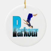 Parkour Extreme Sport Keramik Ornament (Hinten)