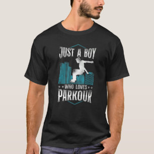 Parkour Free Running Traceur Junge Vintag nur ein  T-Shirt