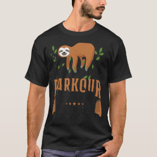 Parkour Free Running Traceur Sloth Parkour Team Wi T-Shirt