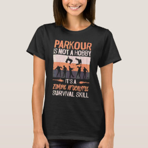Parkour Free Running Traceur Zombie Vintage Retro  T-Shirt