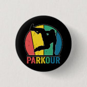 Parkour Free Running Training Traceur Retro Button (Vorderseite)