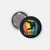 Parkour Free Running Training Traceur Retro Magnet (Vorderseite/Rückseite)