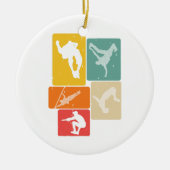 Parkour Freerunner Traceur Retro Freerunning Keramik Ornament (Vorne)