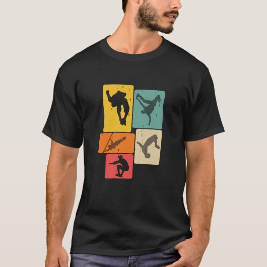 Parkour Freerunner Traceur Retro Freerunning T-Shirt (Vorderseite)