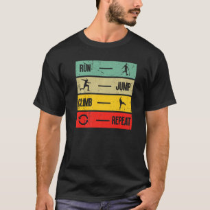 Parkour gedreht Kleidung Männer springen klettern T-Shirt