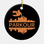Parkour-Geschenk Keramik Ornament (Vorne)