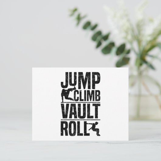 Parkour-Geschenke Postkarte (Stehend Vorderseite)