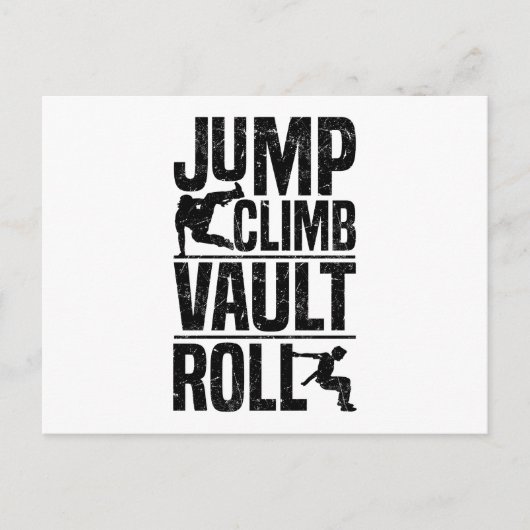 Parkour-Geschenke Postkarte (Vorderseite)