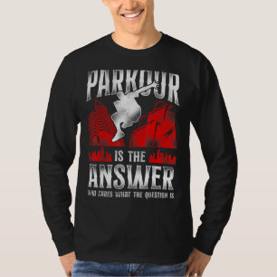 Parkour Gratis-Running-Traceur Vintager Parkplatz T-Shirt