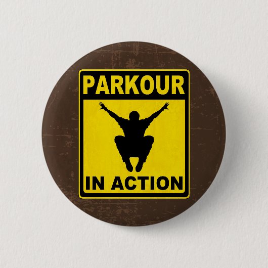 Parkour im Aktions-Schild Button (Vorderseite)