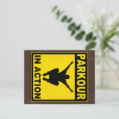 Parkour in Action-Signboard Postkarte (Stehend Vorderseite)