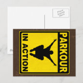 Parkour in Action-Signboard Postkarte (Vorne/Hinten)