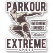PARKOUR INDIVIDUELLE NAME AUFKLEBER (Vorderseite)