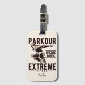 PARKOUR INDIVIDUELLE NAME GEPÄCKANHÄNGER (Vorderseite Vertikal)