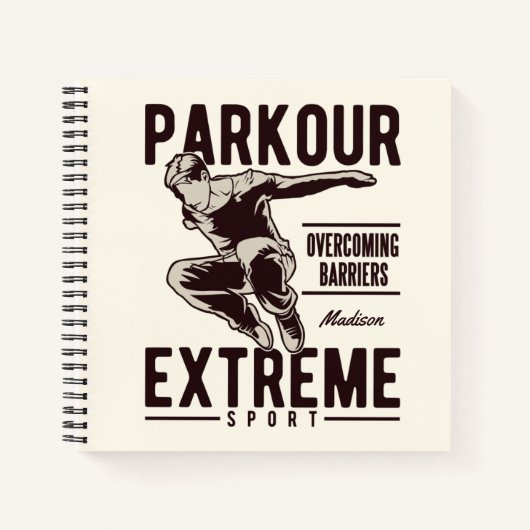 PARKOUR INDIVIDUELLE NAME NOTIZBLOCK (Vorderseite)