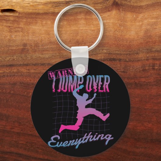 Parkour Jump Man Design Schlüsselanhänger (Vorderseite)