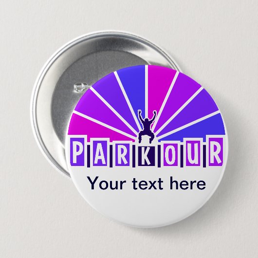 PARKOUR Knopf, fertigen besonders an Button (Vorne & Hinten)