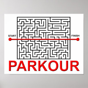 Parkour-Labyrinth-Lustiges Poster