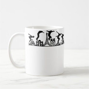 Parkour Lauf Kletterer Hindernisparcours Frankreic Kaffeetasse