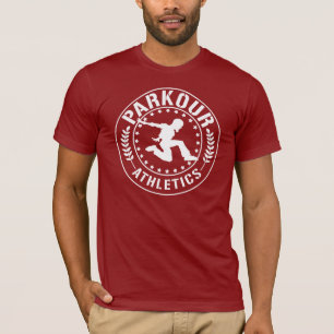 Parkour Leichtathletiktext weiße 2 T-Shirt