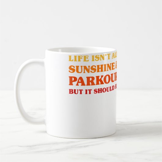 Parkour-Männer, die Parkour lieben Frauen, die Par Kaffeetasse (Links)