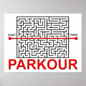 Parkour Maze Funny Poster (Vorne)