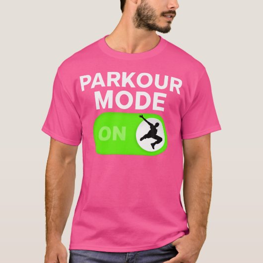 Parkour Mode On Freerunning Silhouette Boys T-Shirt (Vorderseite)