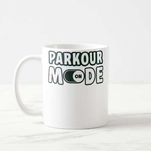 Parkour-Modus Ein Freerunning Parkour Kaffeetasse (Links)