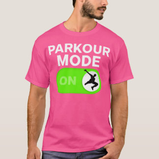 Parkour-Modus Ein Freerunning-Silhouette Jungen T-Shirt