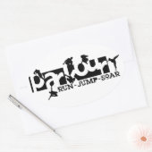 Parkour Ovaler Aufkleber (Umschlag)